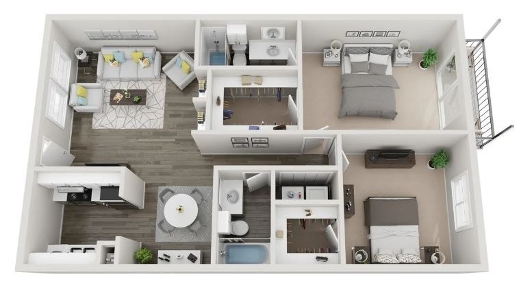 2Bed 2Bath - B2