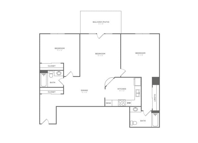 B2M | 2x2 | 1258 sq ft - B2M