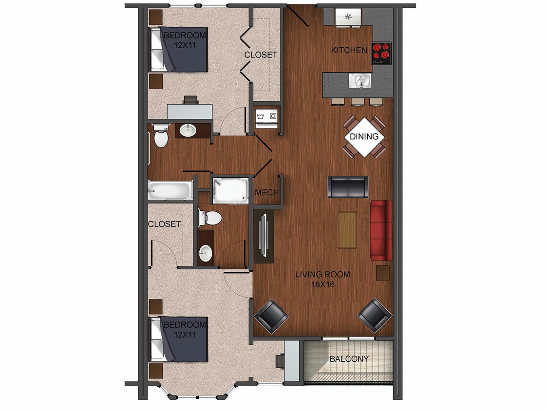 2 bedroom apartment home at Township 28 - 2 Bedroom