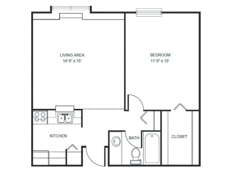 Floor Plan - 1B/1B LG