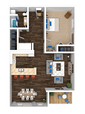 One Bedroom and One Bathroom - 1 Bedroom 1 Bath 708