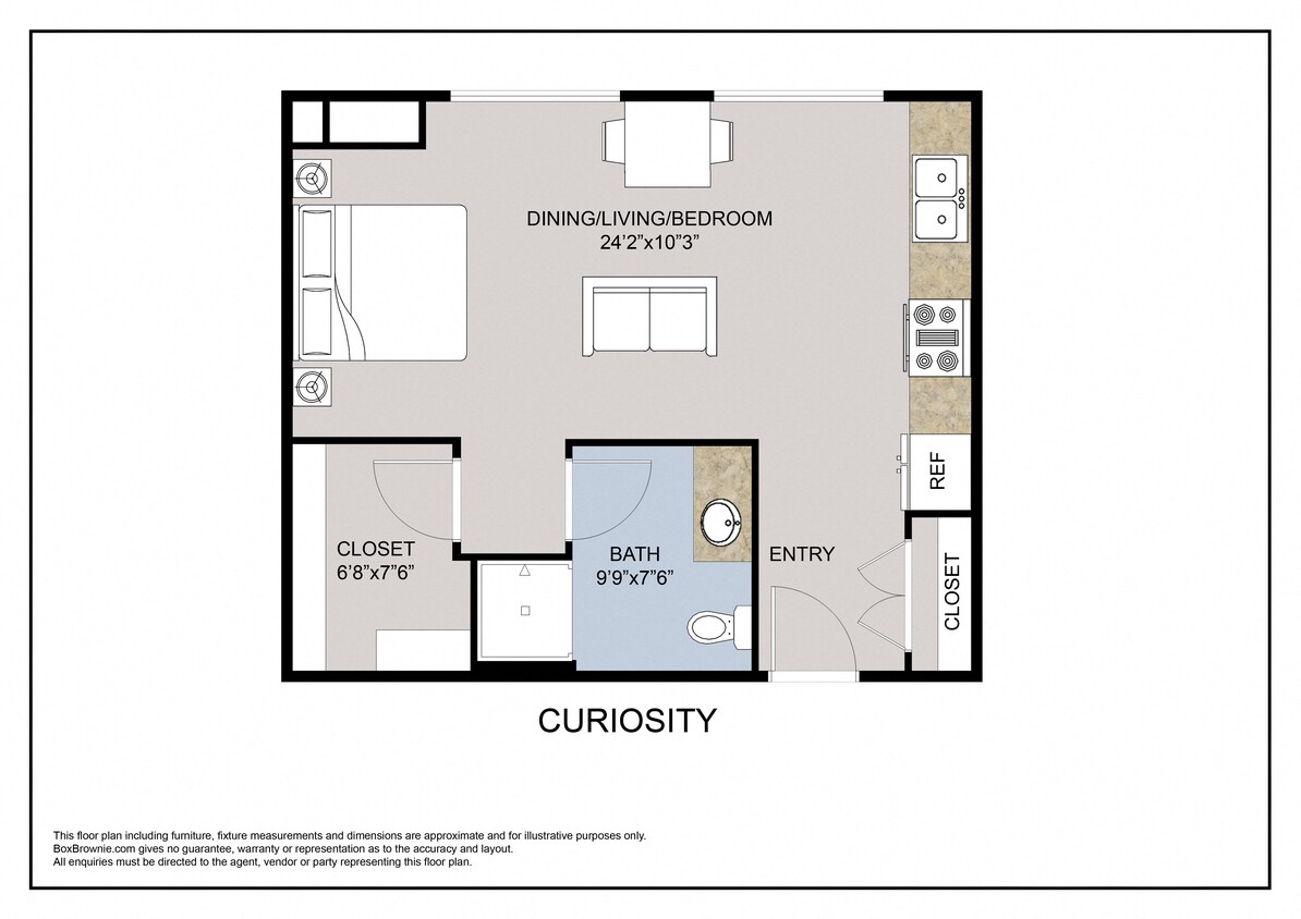 Floor Plan - Curiosity - Studio