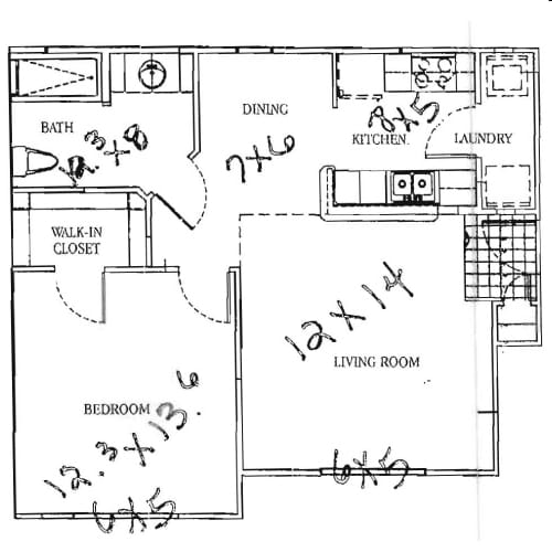 1BR/1BA - A1