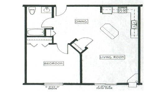 1BR/1BA - 1 Bedroom 1 Bathroom