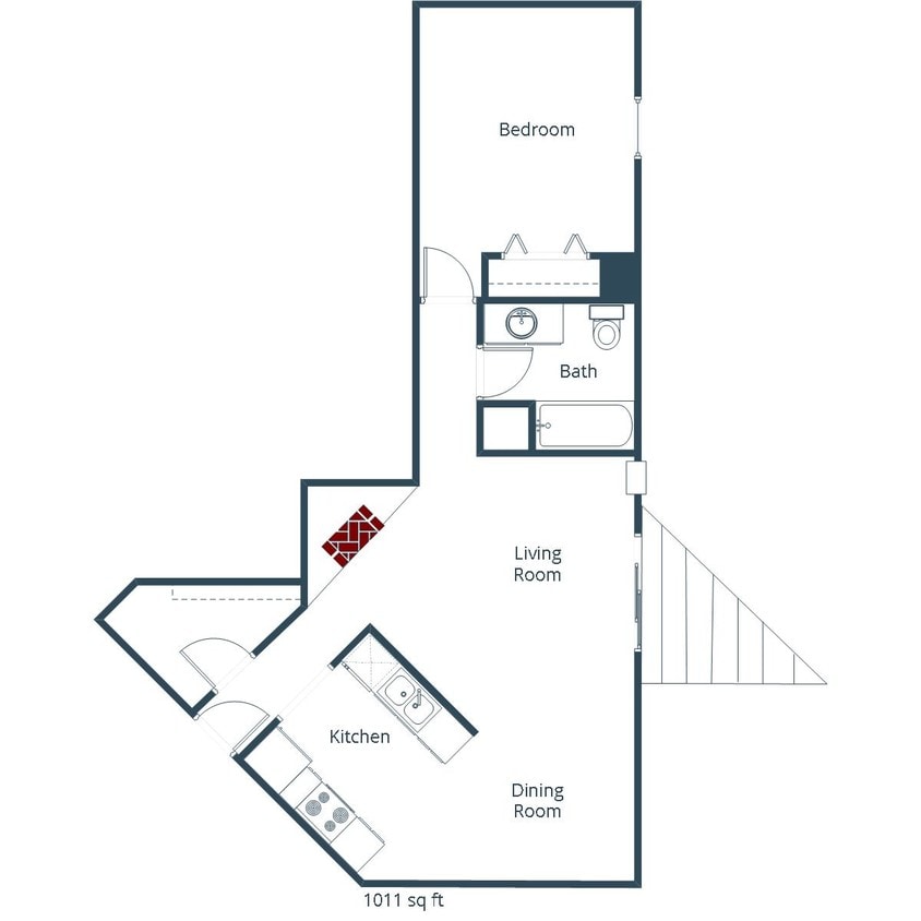 Floor Plan - One Bedroom 11A