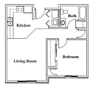 1BR/1BA - 1-Bedroom Suite