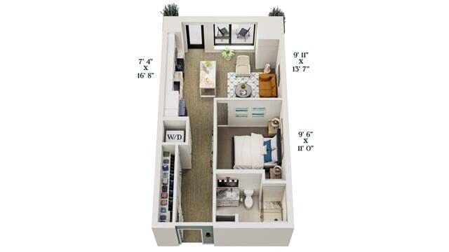 TH1 | 1x1 | 613 sq ft - TH1
