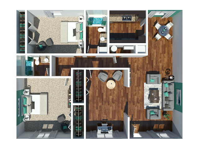 Two Bedroom | Two Bathroom - Two Bedroom | Two Bathroom