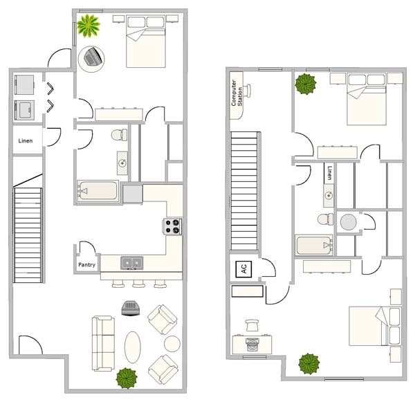 3BR/2BA - 3 Bedroom, 2 Bathroom