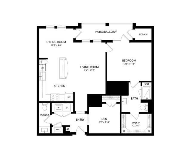 Floor plans are artist’s rendering. All dimensions are approximate. Actual product and specifications may vary in dimension or detail. Not all features are available in every apartment. Prices and availability are subject to change. - A4G
