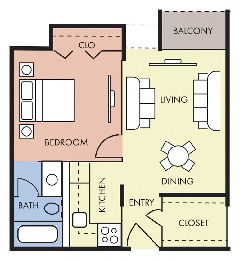 Floor Plan - One Bedroom