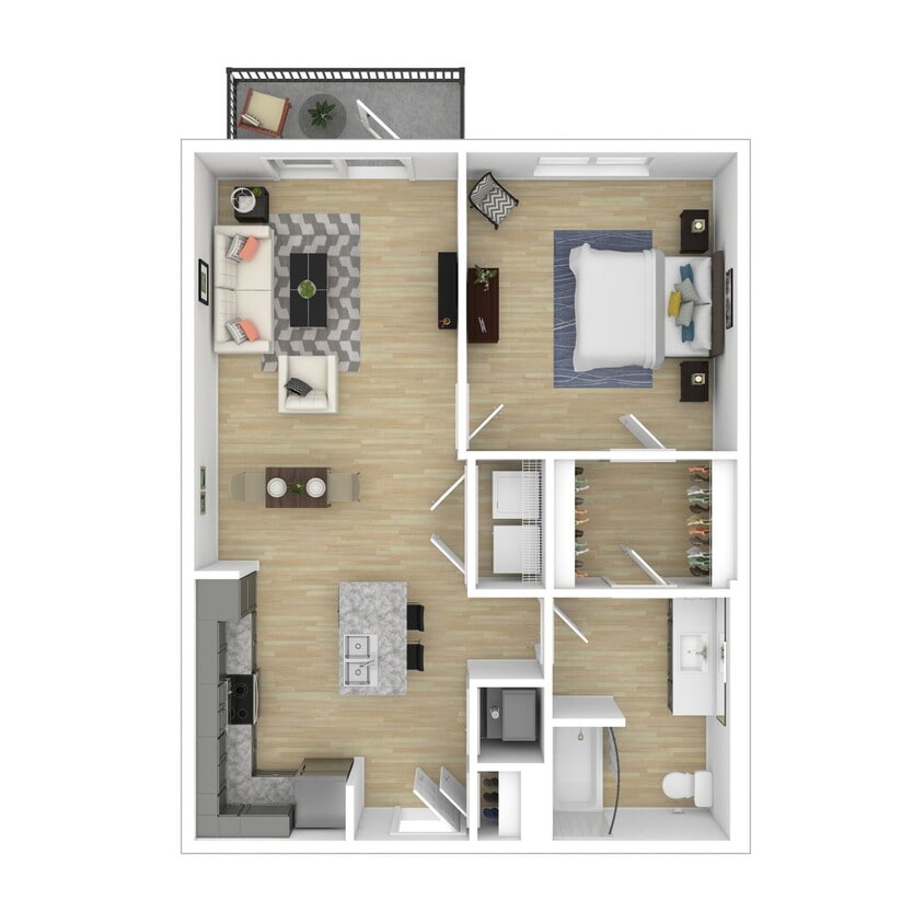 Floor Plan - 1 Bedroom