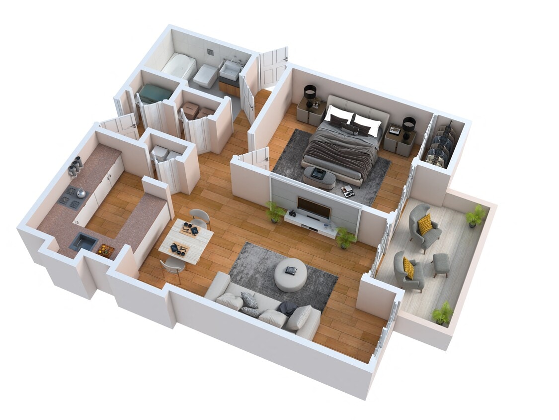 Floor Plan - One Bedroom