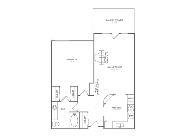 A1A | 1x1 | 950 sq ft - A1A