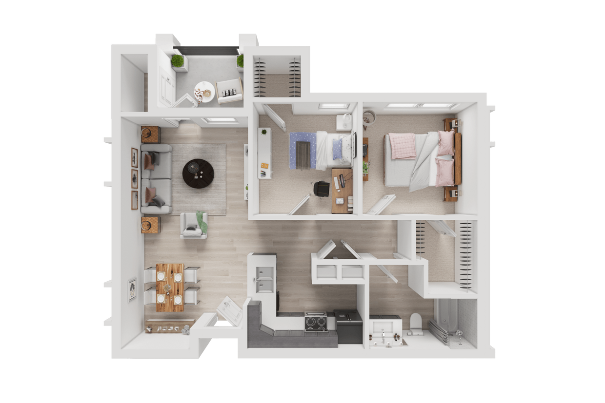 Floor Plan - Two-Bedroom 6A