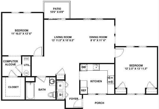2BR/1BA - 2 Bedroom - Waiting List