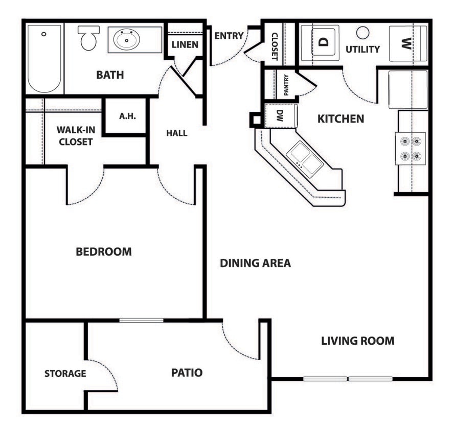 Floor Plan - 1x1