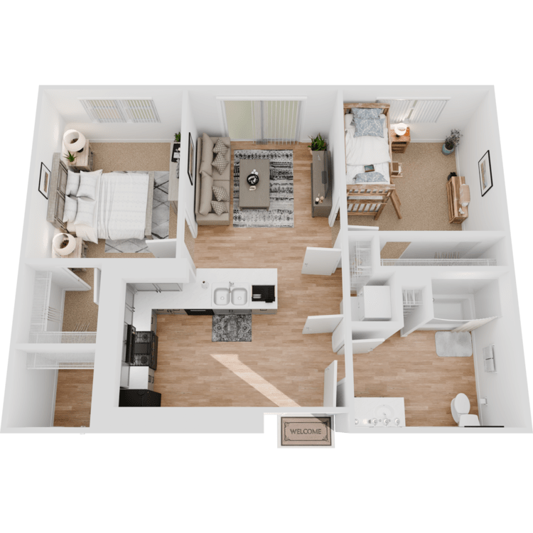 B1_Overhead_399598.png - 2 Bedroom