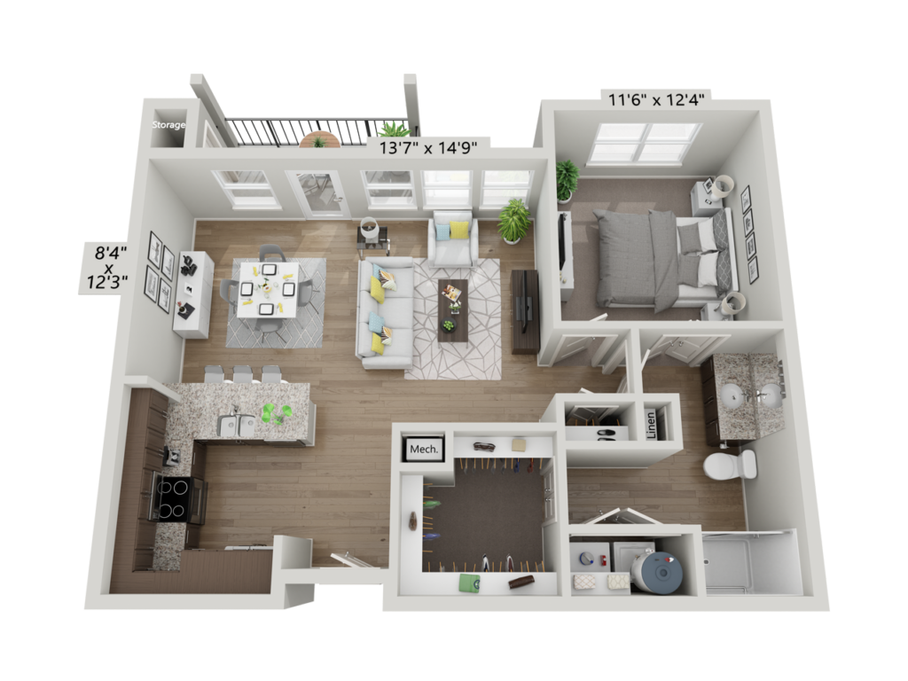 Floor Plan - A3 - Charter 1X1