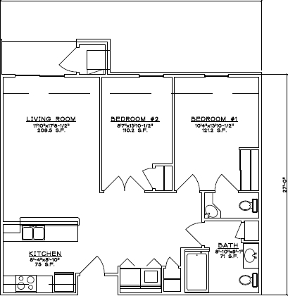 2BR/1.5BA - 2 Bedroom Unit