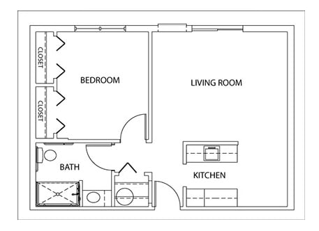 1BR/1BA - Suite-1 Bedroom