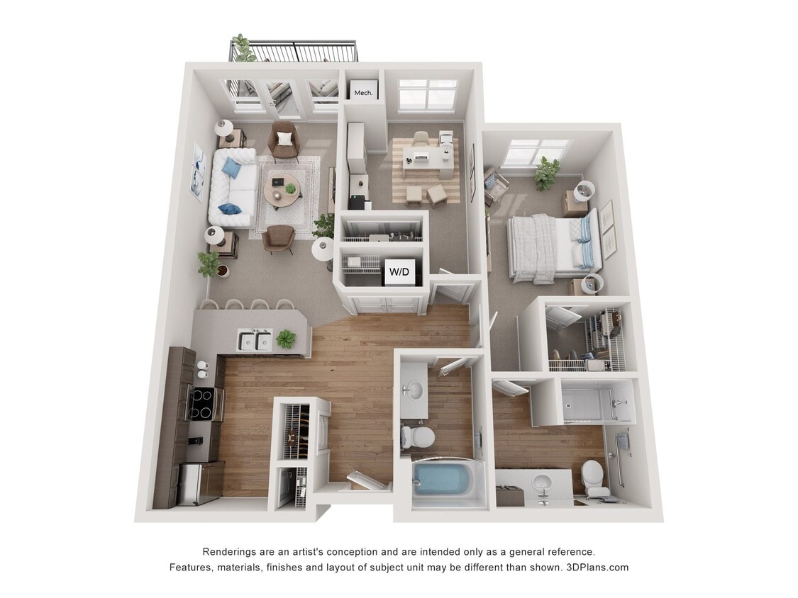 Floor Plan - 2x2 - D9