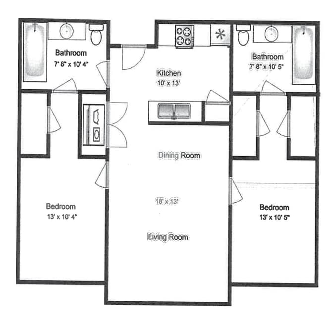 Floor Plan - 2X2 C