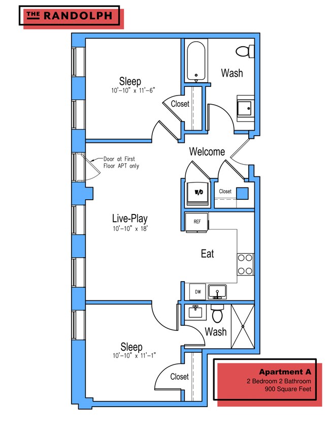 Floor Plan - 2Bed 2Bath A