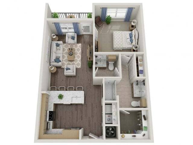 Floor plans are artist’s rendering. All dimensions are approximate. Actual product and specifications may vary in dimension or detail. Not all features are available in every apartment. Prices and availability are subject to change. - B3