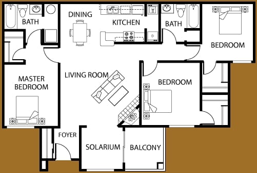 3BR/2BA - 3 Bedroom 2 Bathroom