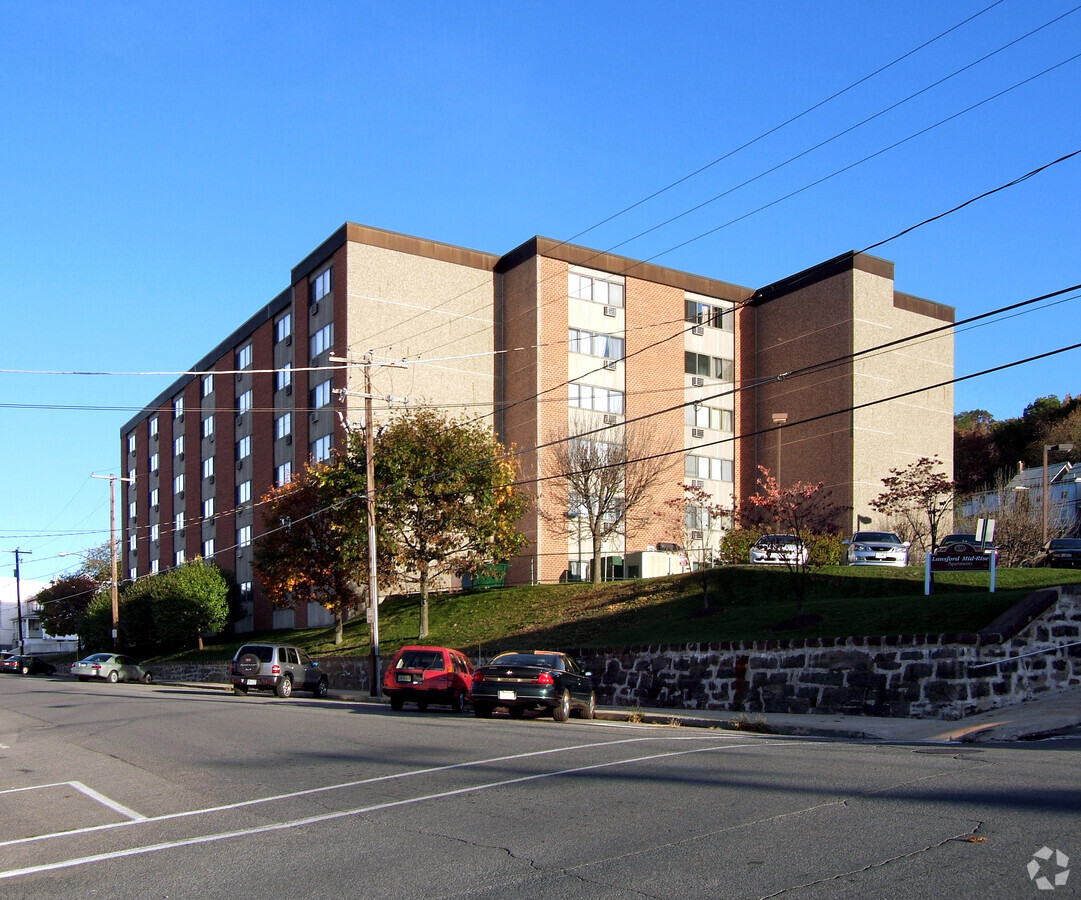 View from the west - Lansford Mid-Rise Apartments