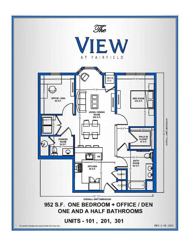 8201 - 1 BD 1.5 BA + DEN