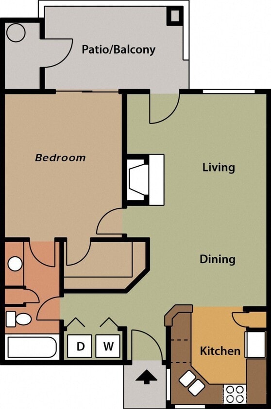 Floor Plan - 1A Newly Remodeled