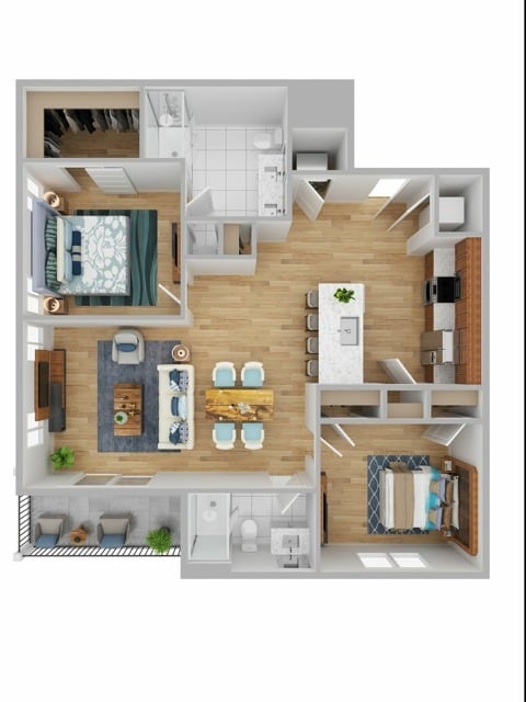 The Nantucket - Two Bedroom Two Bathroom - Nantucket