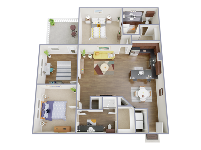 2 Bedroom, 2 Bathroom - 2 Bed, 2 Bath E (140% Income Restricted)