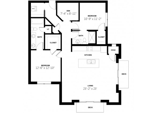 Floor Plan - Hennepin Tower 2 Bedroom 14