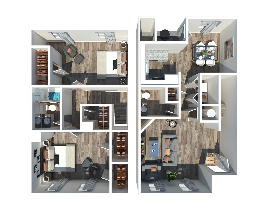 Huntley East 1102 Sq Ft - Huntley East 2 Bedroom 1.5 Bath Townhome 1102