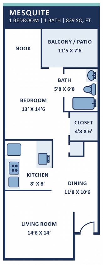 Floor Plan - 1x1
