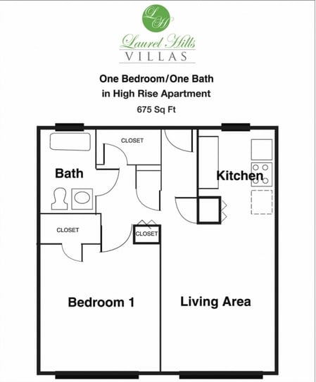 1BR/1BA - Highrise