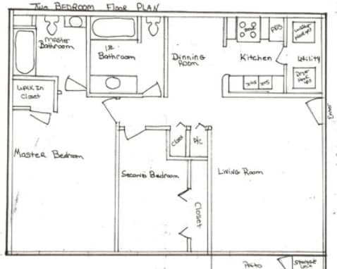 2BR/2BA - 2 Bedroom