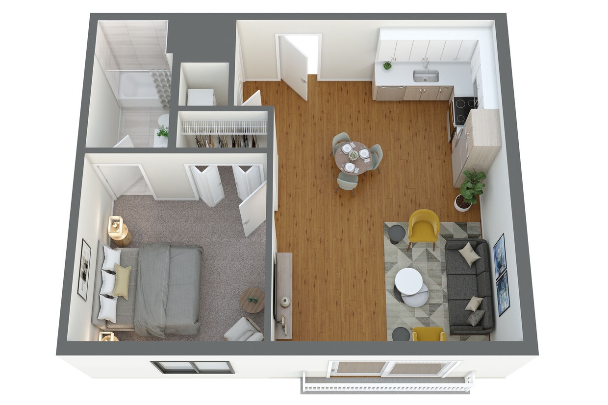 Floor Plan - A9 1 Bed/1 Bath