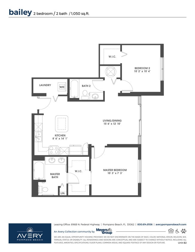 Floor Plan - B2-2x2 Bailey
