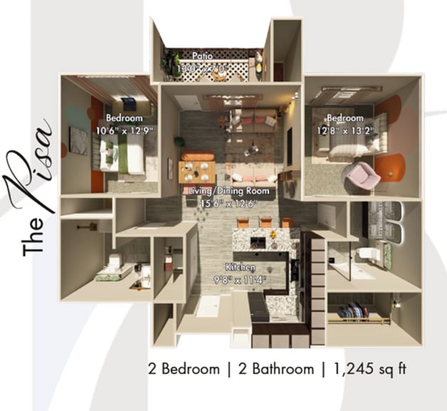 Explore The Pisa: A stylish 2-bedroom apartment designed for modern living. - PISA