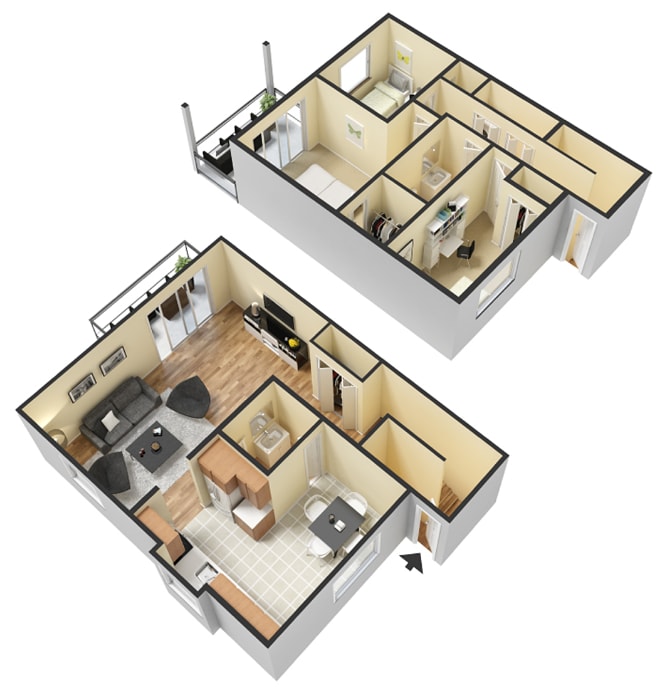 Floor Plan - The Stratford Lodge Townhome