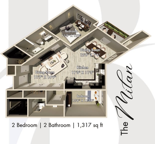 Explore the stylish layout of The Milan, featuring spacious living areas and contemporary design. - MILAN