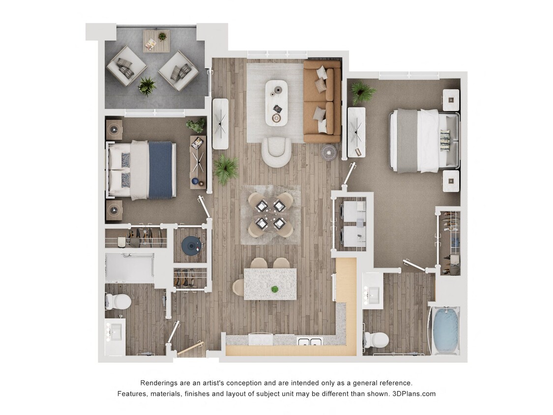 Floor Plan - 2AA (Wheelchair Accessible)