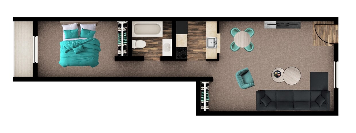 1 bed, 1 bath - A6 / Saguaro