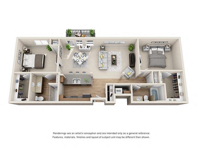 Floor Plan - 2x2 - D2