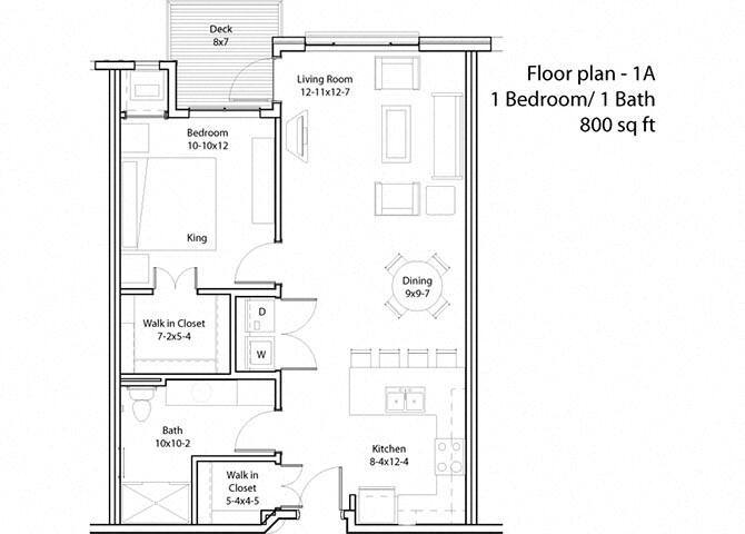 Floor Plan - One Bedroom - A