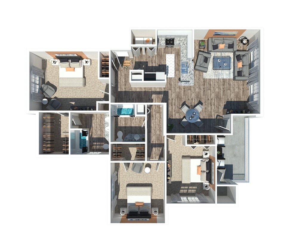 3 Bedroom 2 Bathroom - 3 Bedroom 2 Bath